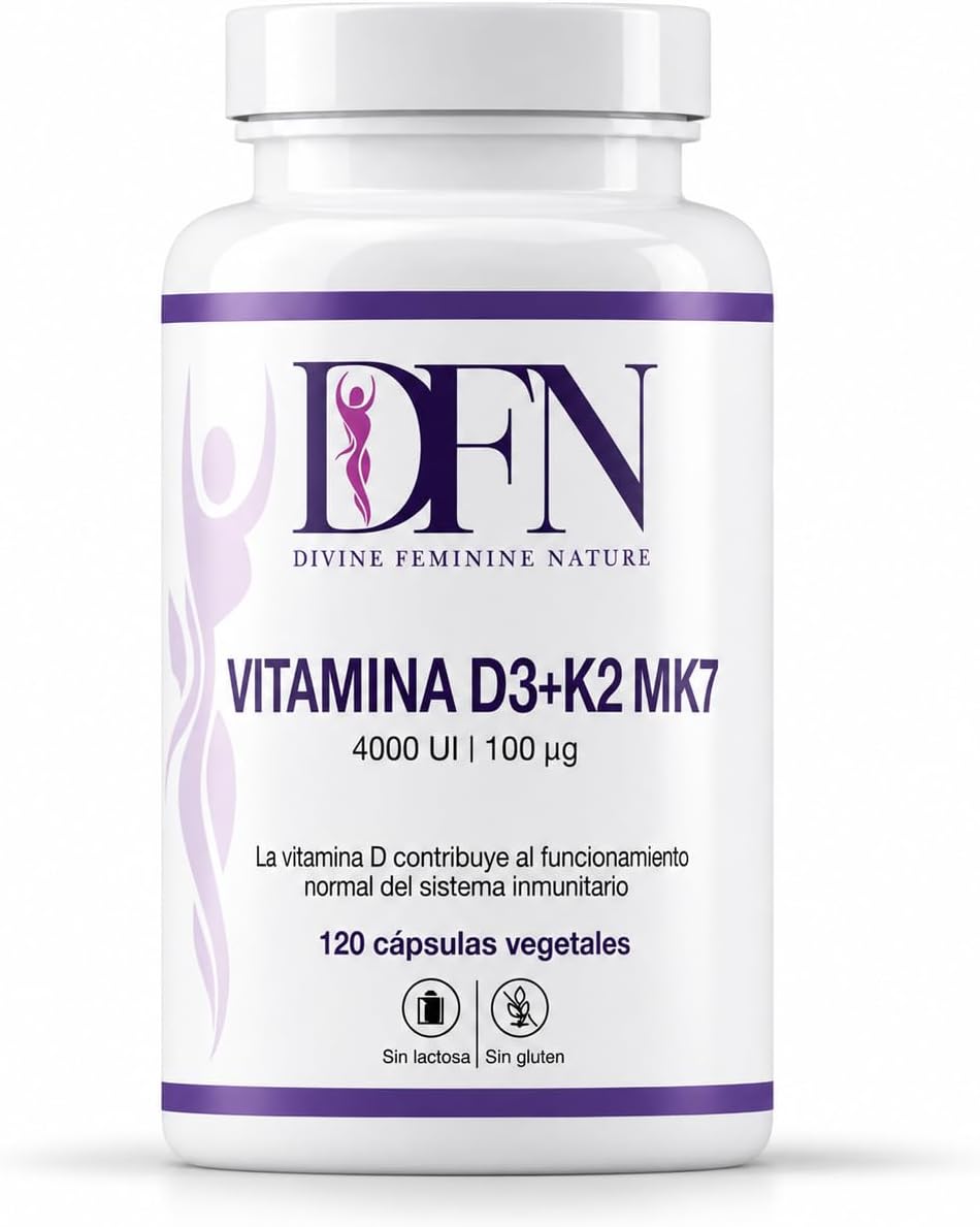 Vitamina D3 K2 MK7 cápsulas Divine Feminine Nature