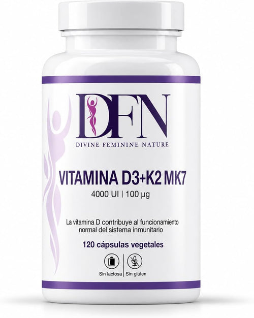 Vitamina D3 K2 MK7 cápsulas Divine Feminine Nature