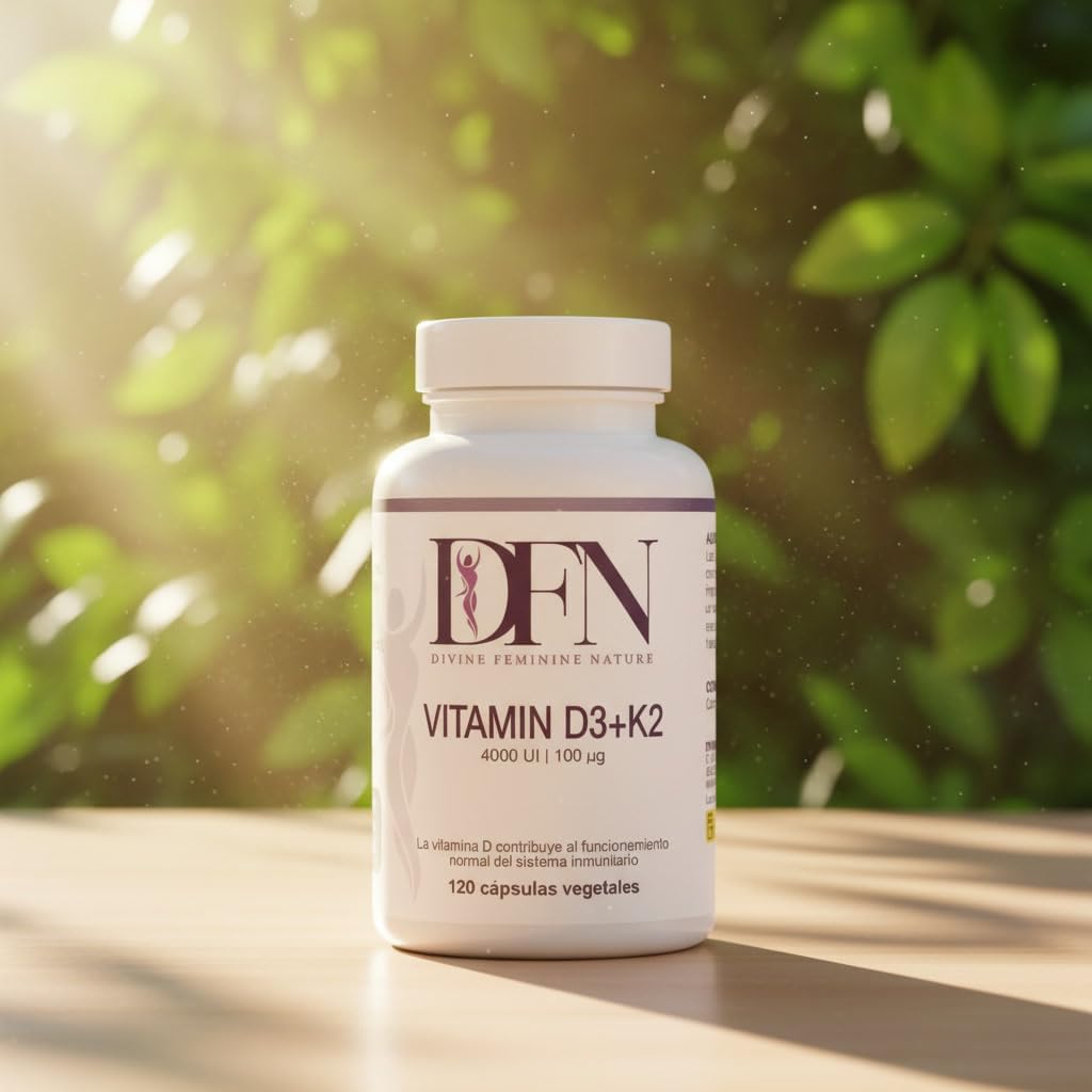 Vitamina D3 K2 MK7 4000 UI cápsulas vegetales Divine Feminine Nature